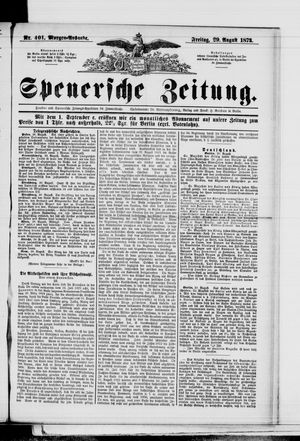 Spenersche Zeitung vom 29.08.1873