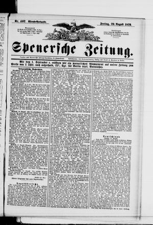 Spenersche Zeitung vom 29.08.1873