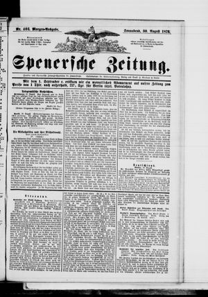 Spenersche Zeitung on Aug 30, 1873
