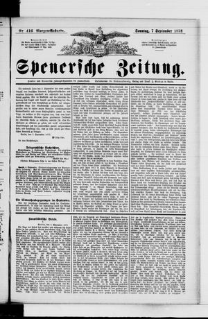 Spenersche Zeitung vom 07.09.1873