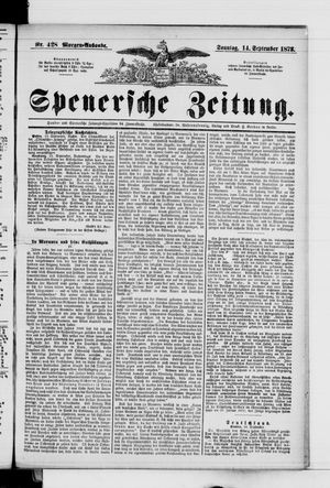 Spenersche Zeitung vom 14.09.1873