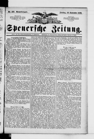 Spenersche Zeitung vom 16.09.1873