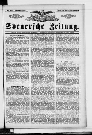 Spenersche Zeitung on Sep 18, 1873