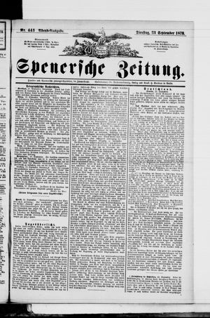 Spenersche Zeitung vom 23.09.1873