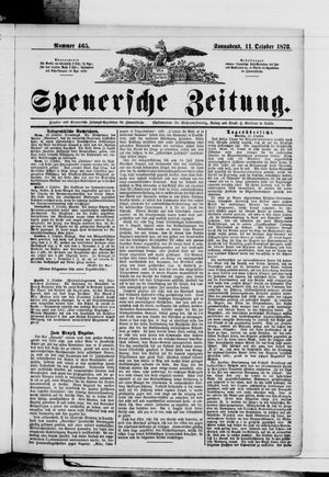 Spenersche Zeitung on Oct 11, 1873
