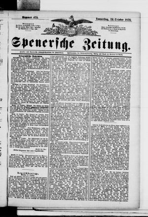 Spenersche Zeitung vom 23.10.1873