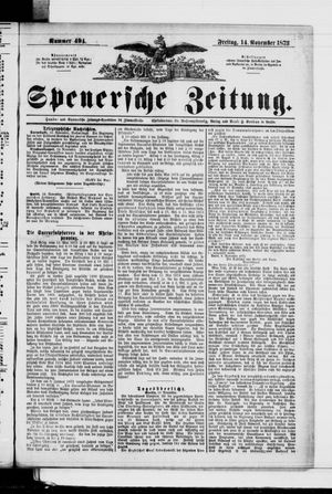 Spenersche Zeitung vom 14.11.1873