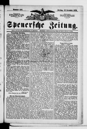 Spenersche Zeitung on Dec 12, 1873