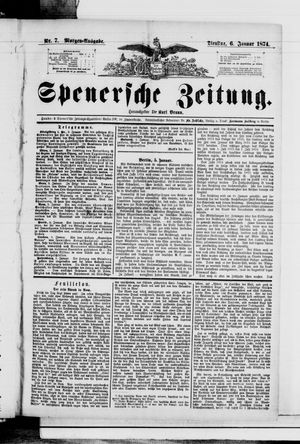 Spenersche Zeitung vom 06.01.1874