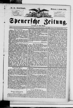 Spenersche Zeitung vom 07.01.1874