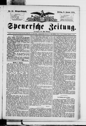 Spenersche Zeitung vom 09.01.1874