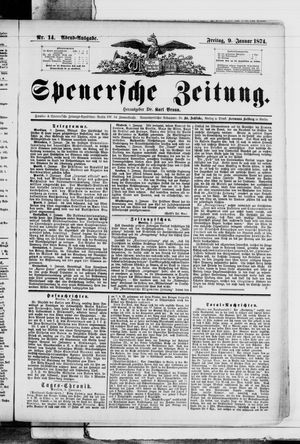 Spenersche Zeitung vom 09.01.1874