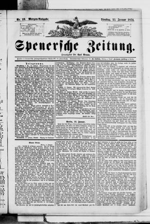 Spenersche Zeitung vom 13.01.1874
