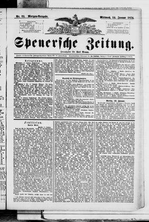 Spenersche Zeitung vom 14.01.1874