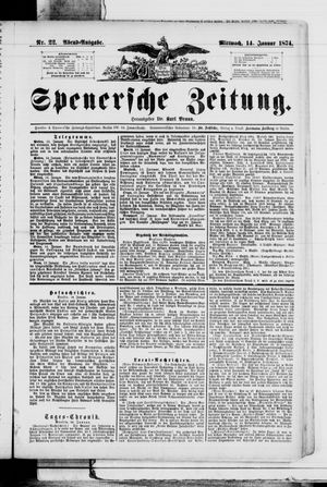 Spenersche Zeitung vom 14.01.1874