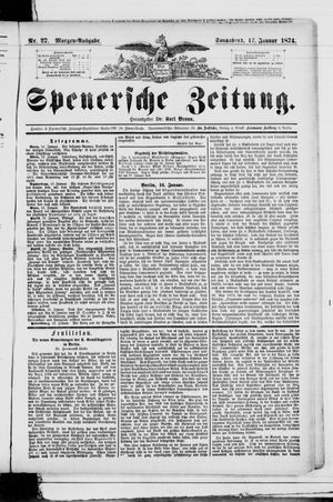 Spenersche Zeitung vom 17.01.1874