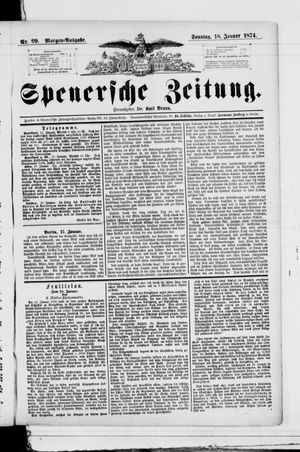 Spenersche Zeitung vom 18.01.1874