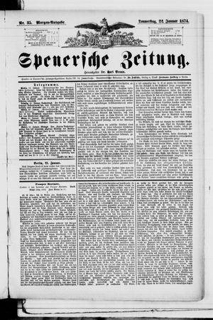 Spenersche Zeitung vom 22.01.1874