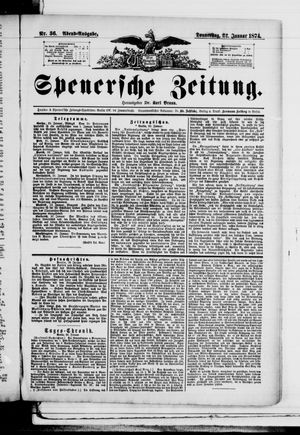 Spenersche Zeitung vom 22.01.1874