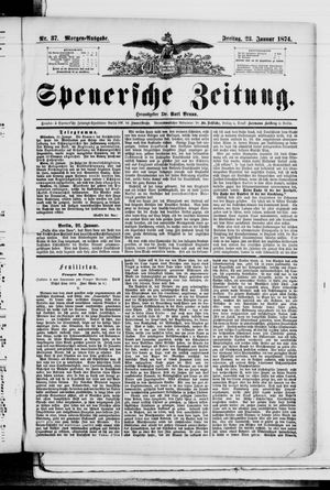 Spenersche Zeitung vom 23.01.1874