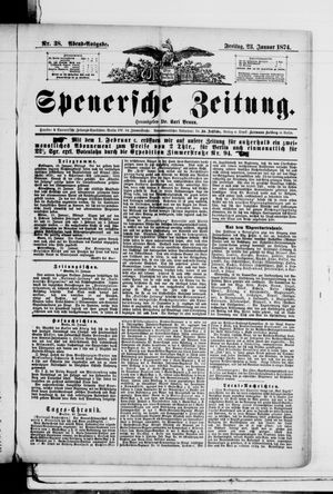 Spenersche Zeitung vom 23.01.1874