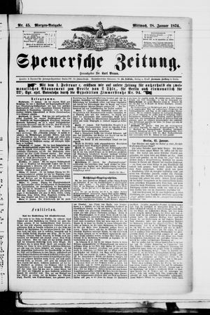 Spenersche Zeitung vom 28.01.1874