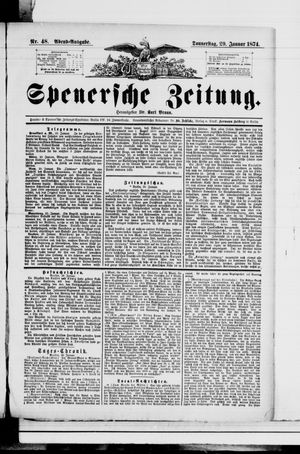 Spenersche Zeitung vom 29.01.1874