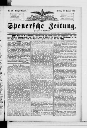 Spenersche Zeitung vom 30.01.1874