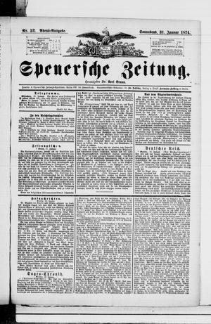 Spenersche Zeitung vom 31.01.1874