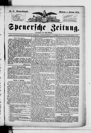 Spenersche Zeitung on Feb 4, 1874
