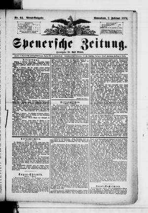Spenersche Zeitung vom 07.02.1874