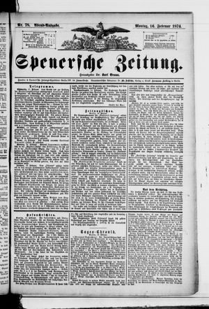Spenersche Zeitung vom 16.02.1874