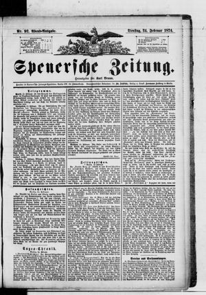 Spenersche Zeitung vom 24.02.1874