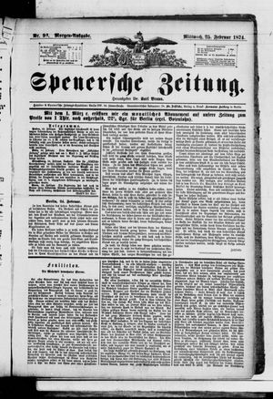 Spenersche Zeitung vom 25.02.1874