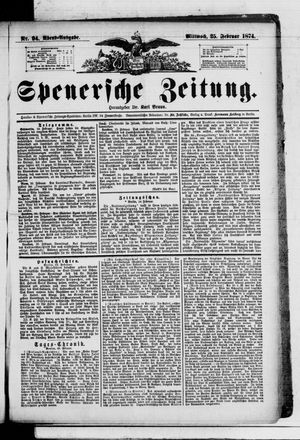 Spenersche Zeitung vom 25.02.1874