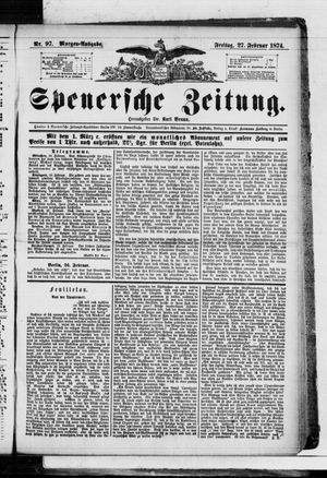 Spenersche Zeitung vom 27.02.1874