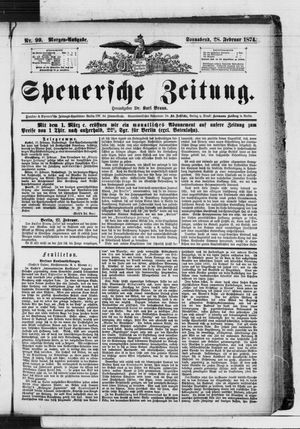 Spenersche Zeitung vom 28.02.1874