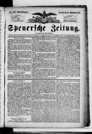 Spenersche Zeitung vom 28.02.1874