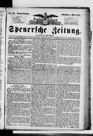 Spenersche Zeitung vom 04.03.1874