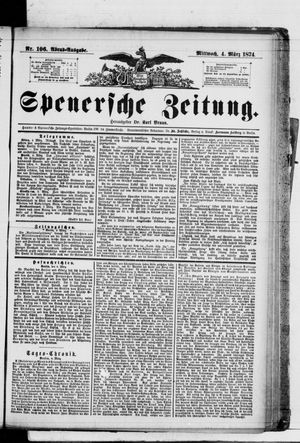 Spenersche Zeitung vom 04.03.1874
