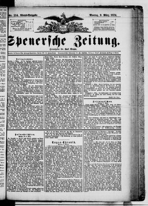 Spenersche Zeitung vom 09.03.1874