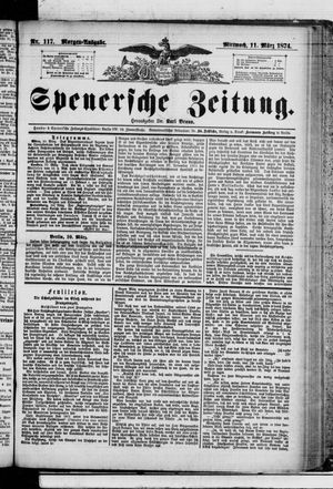 Spenersche Zeitung vom 11.03.1874