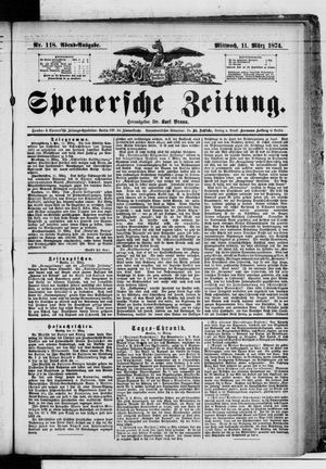 Spenersche Zeitung vom 11.03.1874