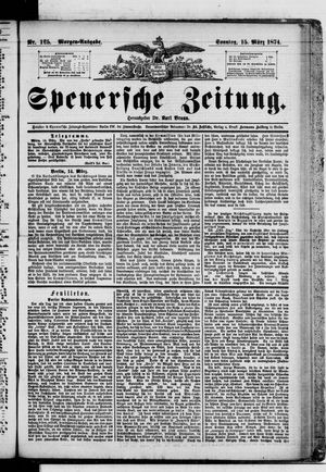 Spenersche Zeitung vom 15.03.1874