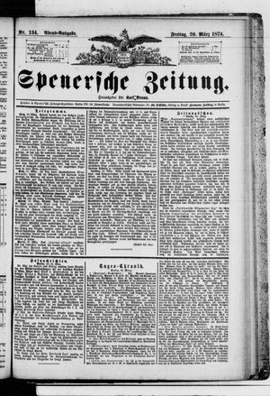 Spenersche Zeitung vom 20.03.1874