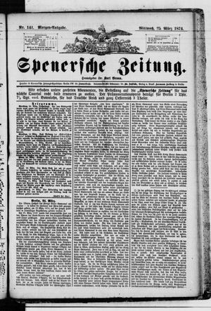 Spenersche Zeitung vom 25.03.1874