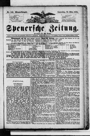 Spenersche Zeitung vom 26.03.1874