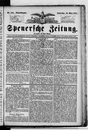 Spenersche Zeitung vom 26.03.1874