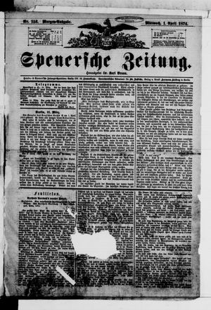 Spenersche Zeitung on Apr 1, 1874