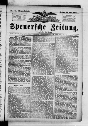 Spenersche Zeitung vom 10.04.1874
